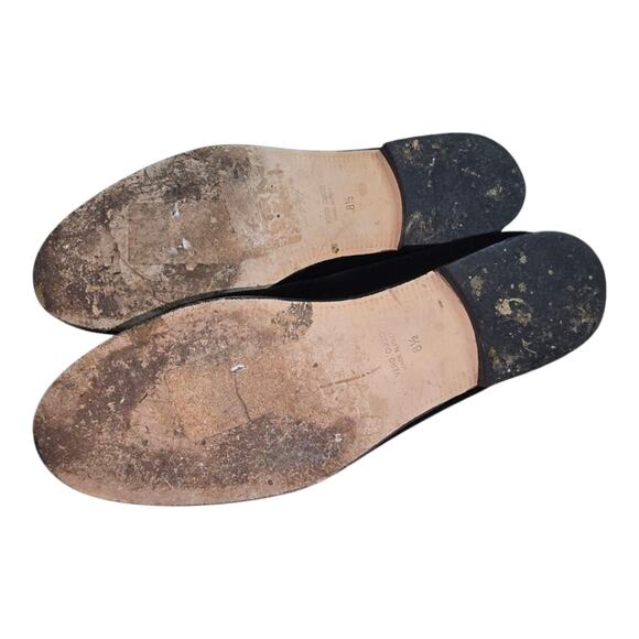 Del Toro Emoji Velvet Loafers Flats Shoes Black Italy smoking slippers SIZE 8.5 - Picture 8 of 12